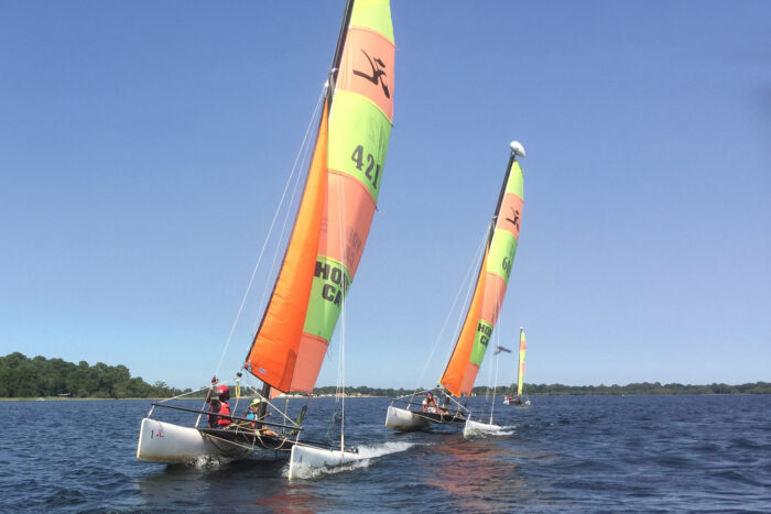 Catamaran dans le vent